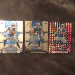 Aiden Hutchinson 2022 pink prizm rookie mosaic football card